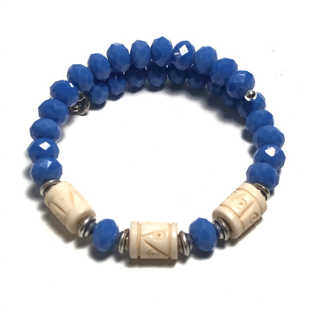 Alex and Ani Blue Deep Sea Wrap Bracelet